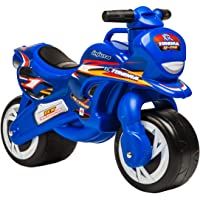 INJUSA - Moto Correpasillos Tundra Azul con Ruedas Anchas y Asa de Transporte Recomendado a Niños +18 Meses